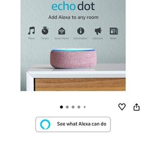 Echo Dot 3rd gen  Speaker with Voice Control - plum used